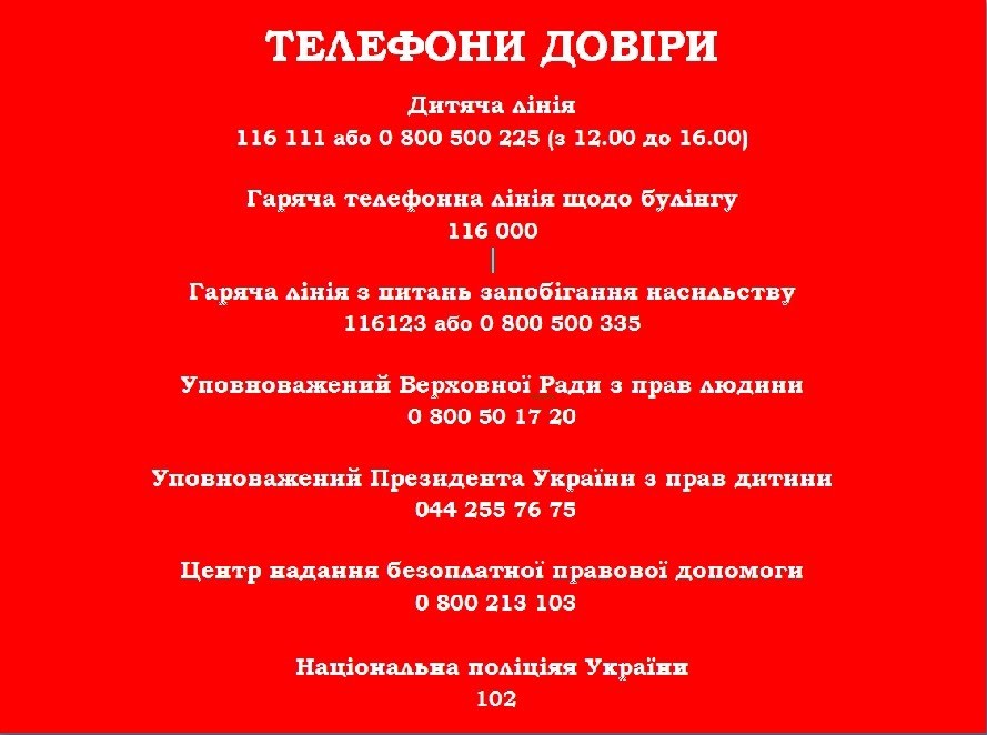 Телефони довіри